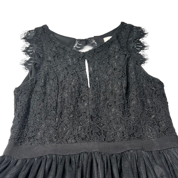 FRANCESCA'S Black Lace Keyhole Sleeveless Tulle Cocktail Dress Size XS - Picture 7 of 16